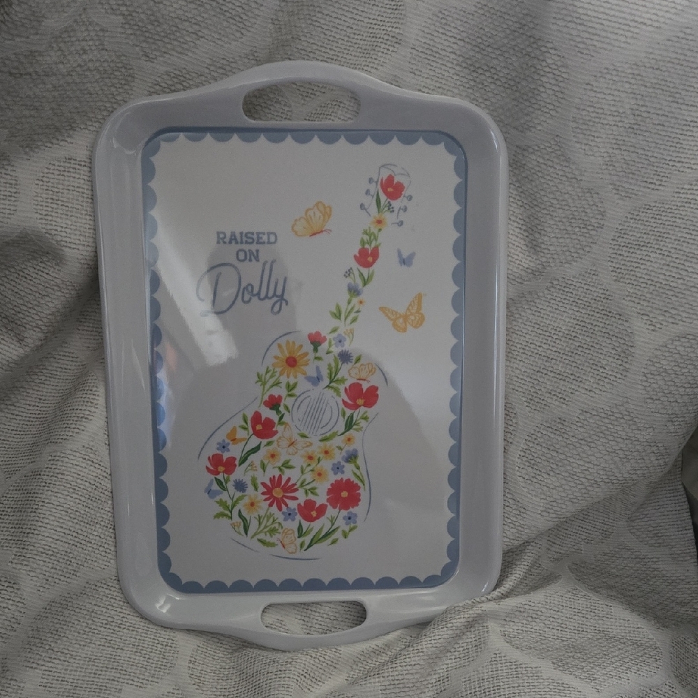 Raised on Dolly Floral Serving Tray AND Picture Frame